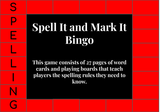 Spell It and Mark It Bingo