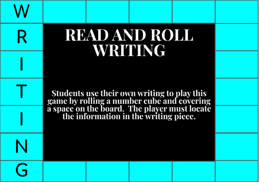 READ AND ROLL WRITING