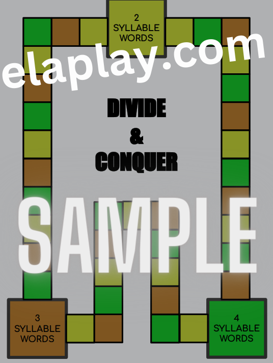 Divide & Conquer - Syllables Board Game